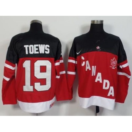 Olympic CA. #19 Jonathan Toews Red 100th Anniversary Stitched NHL Jersey