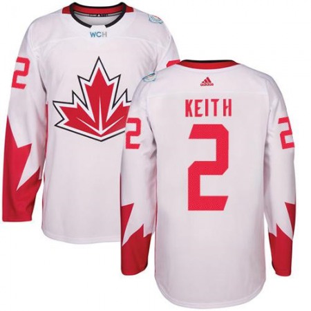 Team CA. #2 Duncan Keith White 2016 World Cup Stitched NHL Jersey