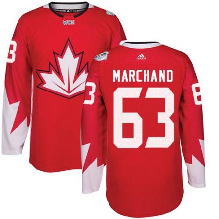 Team CA. #63 Brad Marchand Red 2016 World Cup Stitched NHL Jersey