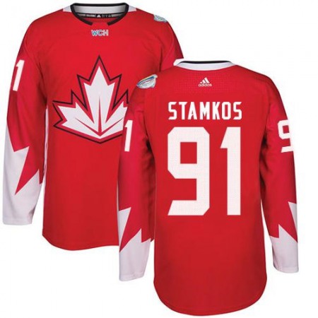 Team CA. #91 Steven Stamkos Red 2016 World Cup Stitched NHL Jersey