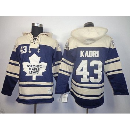 Maple Leafs #43 Nazem Kadri Blue Sawyer Hooded Sweatshirt Stitched NHL Jersey