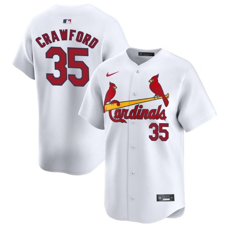 St. Louis Cardinals Nike Home Limited #35 Crawford white Jersey