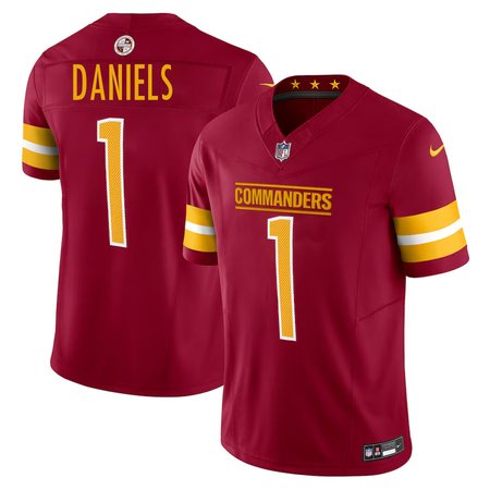 Men's Washington Commanders Jayden Daniels Nike Burgundy 2024 NFL Draft First Round Pick Player F.U.S.E. Vapor Untouchable Limited Stitched Football Jersey